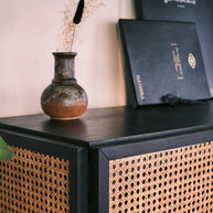 Neo highboard - Zwart eiken