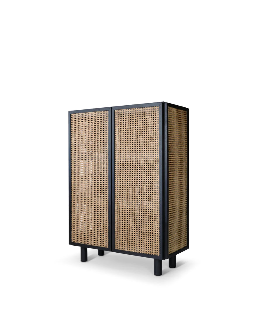 Neo highboard - Zwart eiken