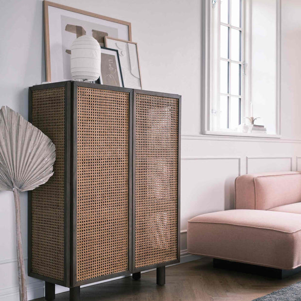 Neo hoog dressoir - gerookt eiken