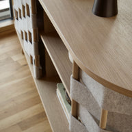 Vilten dressoir, naturel eiken, 160 cm