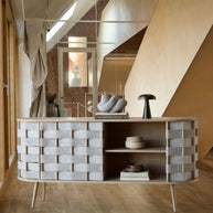 Vilten dressoir, naturel eiken, 160 cm