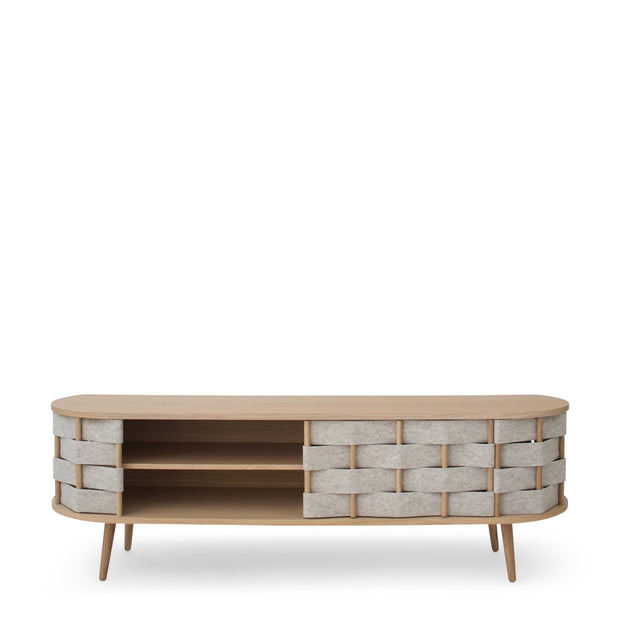 Vilt tv-meubel, naturel eiken, 160 cm