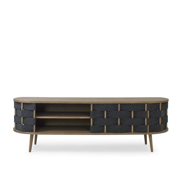 Vilt tv-meubel, naturel eiken, 160 cm