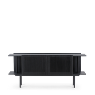 lamellen XL dressoir - zwart eiken