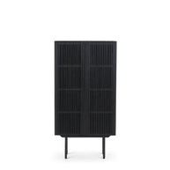 Louvre highboard - zwart eiken
