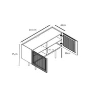 Louvre klein dressoir - gerookt eiken