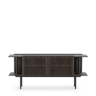 Groot dressoir met lamellen, gerookt eiken - Louvre