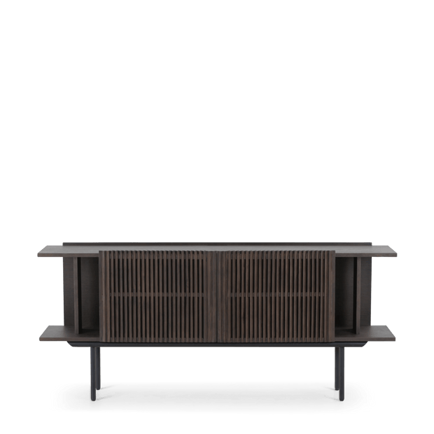 Groot dressoir met lamellen, gerookt eiken - Louvre