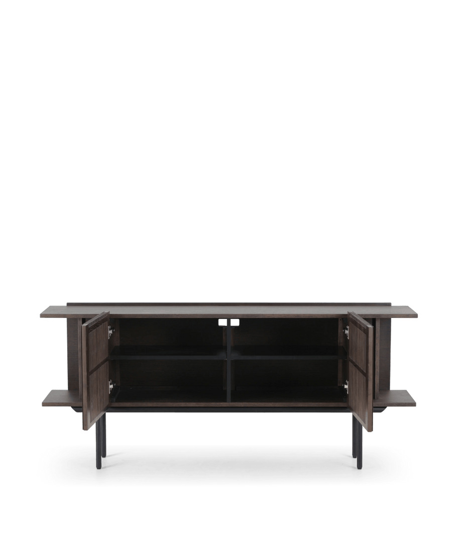 Groot dressoir met lamellen, gerookt eiken - Louvre