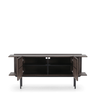 Groot dressoir met lamellen, gerookt eiken - Louvre