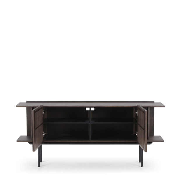 Groot dressoir met lamellen, gerookt eiken - Louvre
