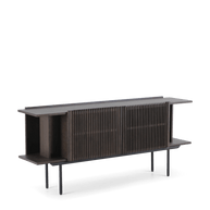 Groot dressoir met lamellen, gerookt eiken - Louvre