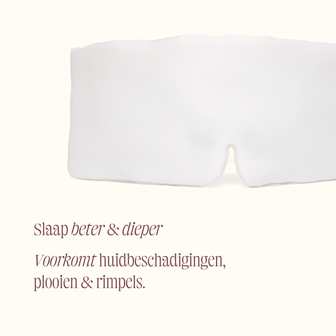 Coco & Cici Satijn Slaapmasker Wit S/M