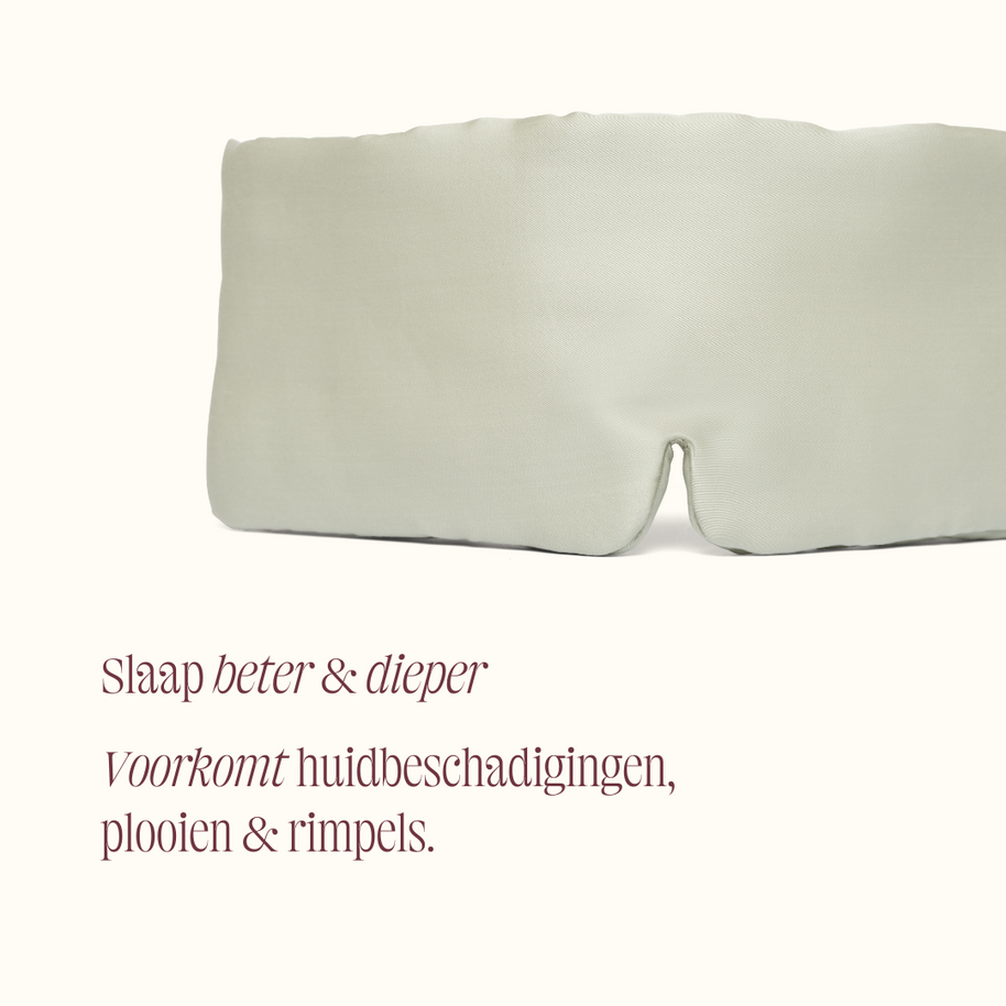 Coco & Cici Satijn Slaapmasker Grijs/Groen S/M