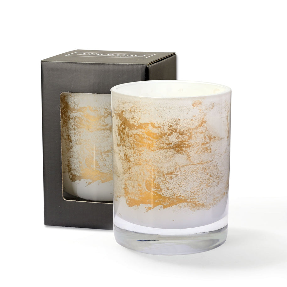 Terroso® Geurkaars Wit Marmer - Glas