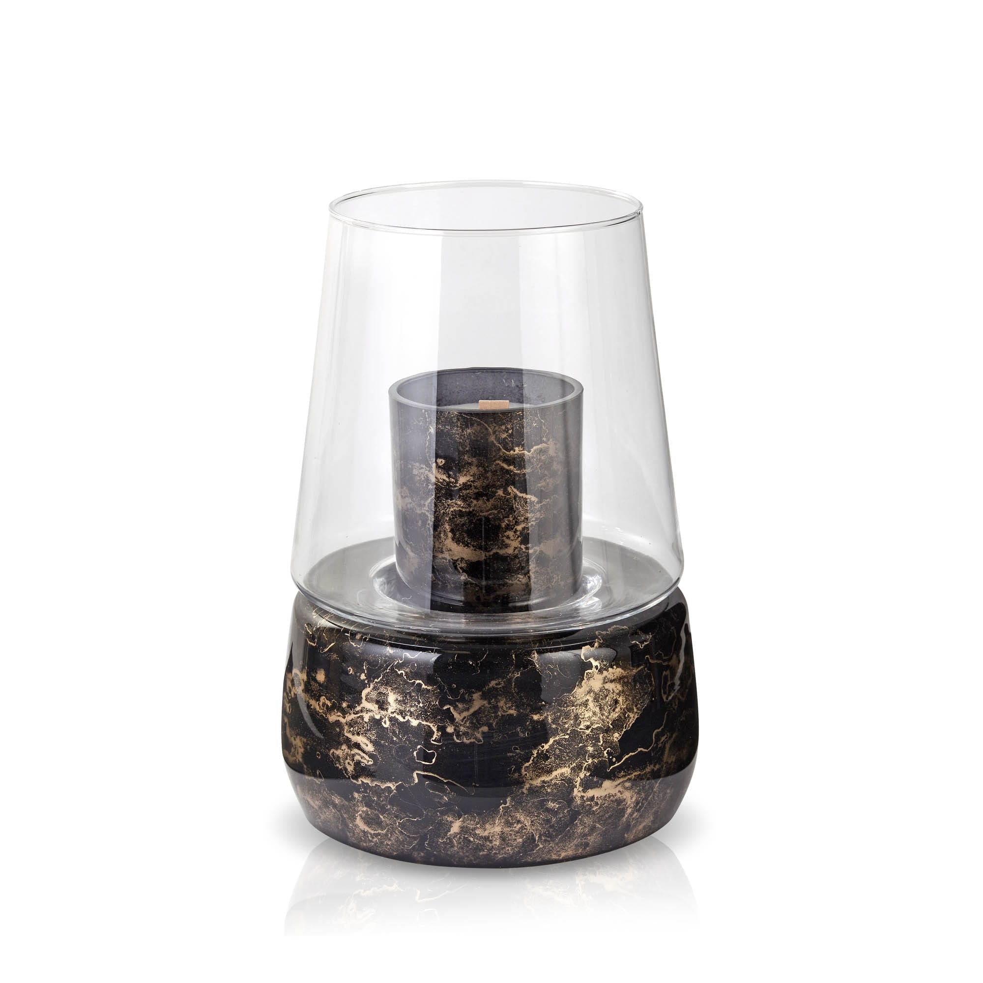 Terroso® Geurlamp Zwart - Marmerglas - Elegant ontwerp
