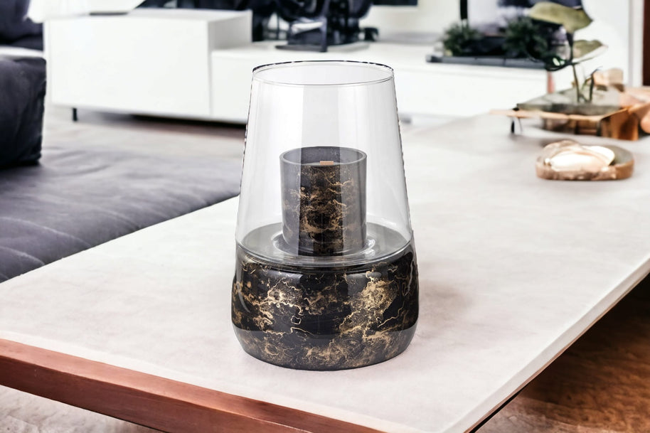 Terroso® Geurlamp Zwart - Marmerglas - Elegant ontwerp