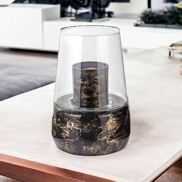 Terroso® Geurlamp Zwart - Marmerglas - Elegant ontwerp