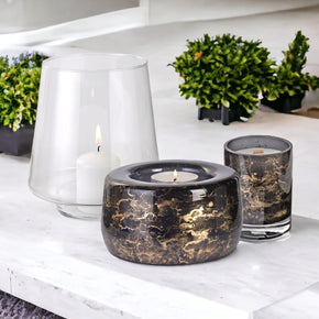 Terroso® Geurlamp Zwart - Marmerglas - Elegant ontwerp