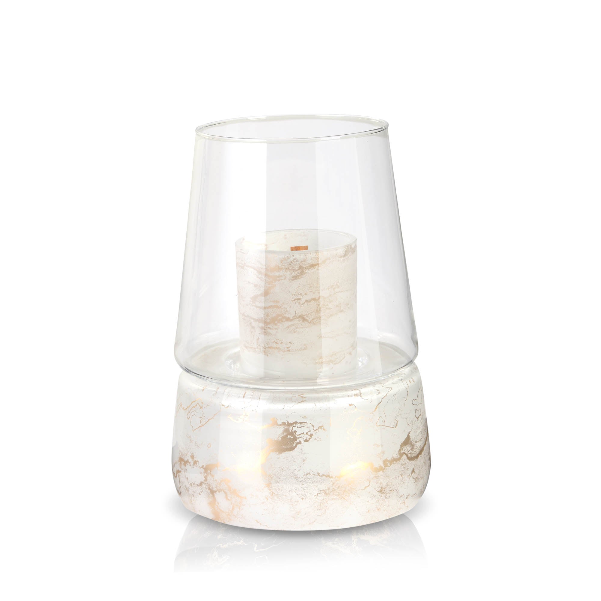Terroso® Witte geurlamp - marmerglas - elegant ontwerp