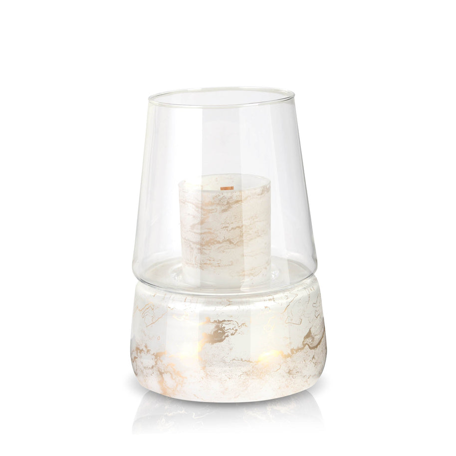 Terroso® Witte geurlamp - marmerglas - elegant ontwerp