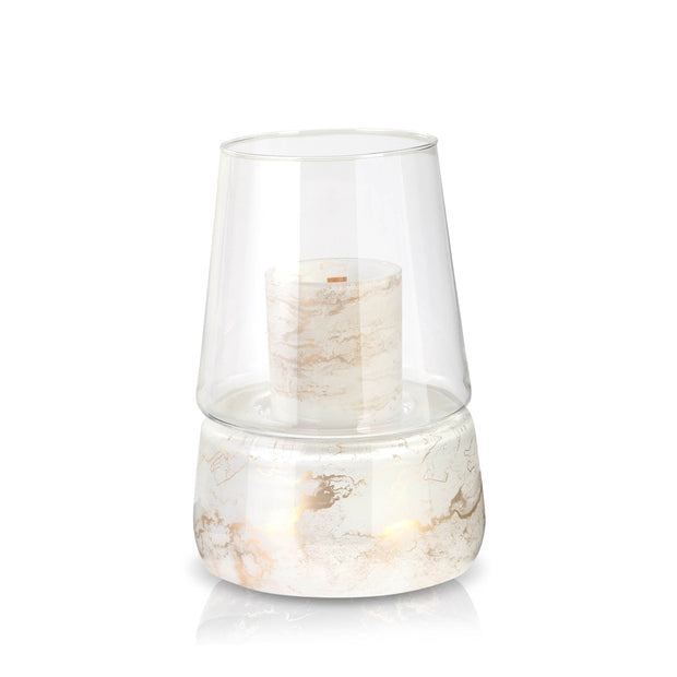 Terroso® Witte geurlamp - marmerglas - elegant ontwerp