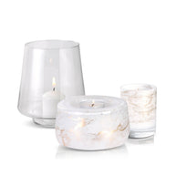 Terroso® Witte geurlamp - marmerglas - elegant ontwerp