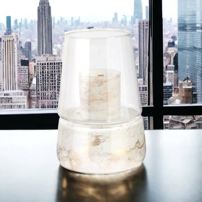 Terroso® Witte geurlamp - marmerglas - elegant ontwerp