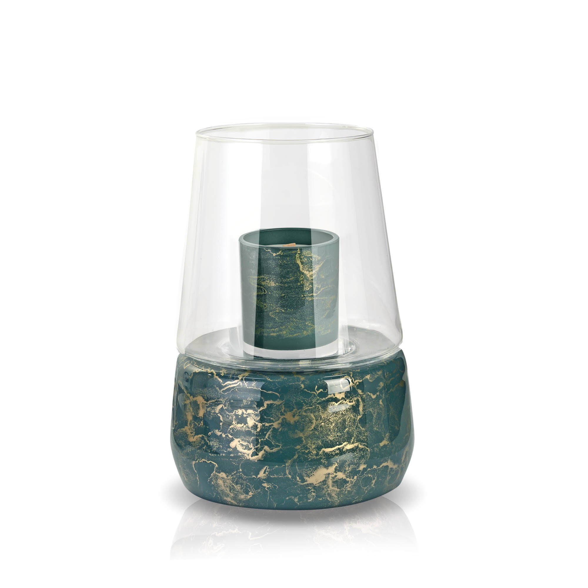 Terroso® Groene geurlamp - marmerglas - elegant ontwerp