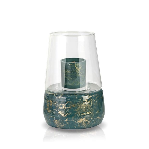 Terroso® Groene geurlamp - marmerglas - elegant ontwerp