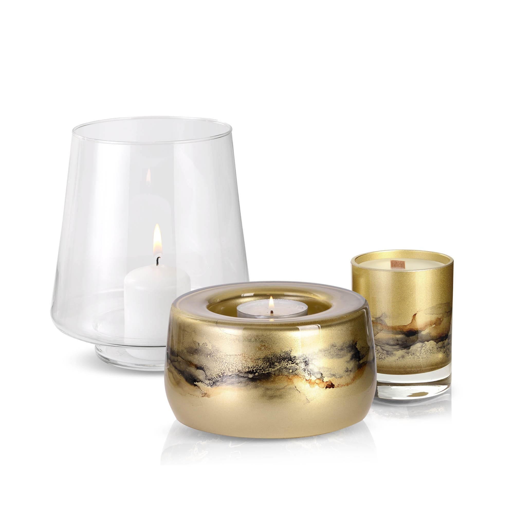 Terroso® Geurlamp Goud - Glas Marmer - Elegant Ontwerp
