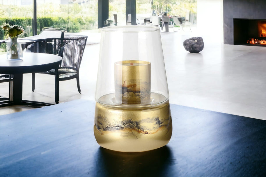 Terroso® Geurlamp Goud - Glas Marmer - Elegant Ontwerp