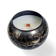 Terroso® Franse zwarte geurkaars - marmerglas - elegant ontwerp