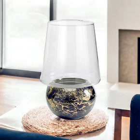 Terroso® Franse zwarte geurkaars - marmerglas - elegant ontwerp