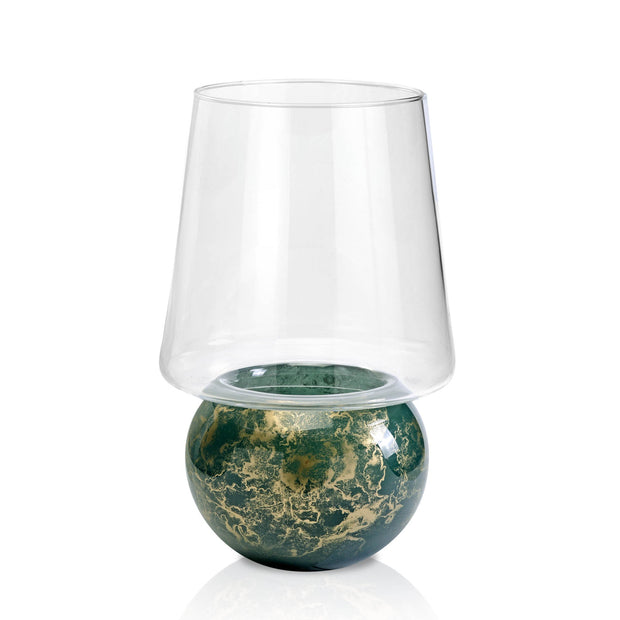 Terroso® Franse geurkaars Groen - gemarmerd glas - elegant ontwerp