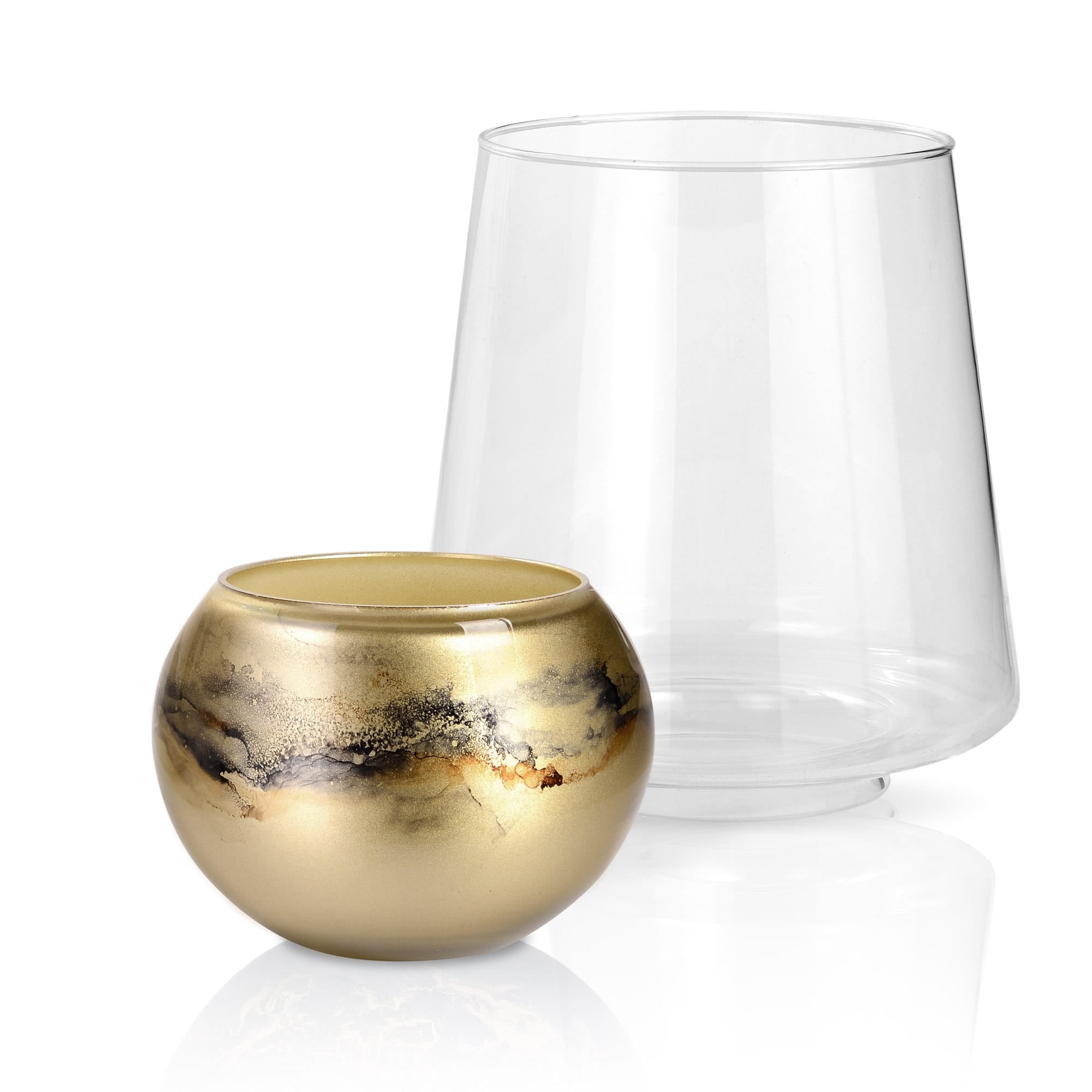 Terroso® Franse Geurkaars Goud - Marmerglas - Elegant Ontwerp