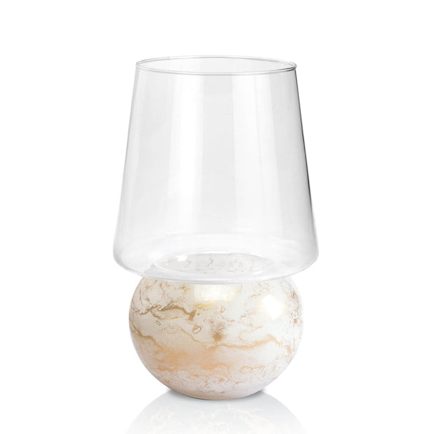 Terroso® Franse Witte Geurkaars - Marmeren Glas - Elegant Ontwerp