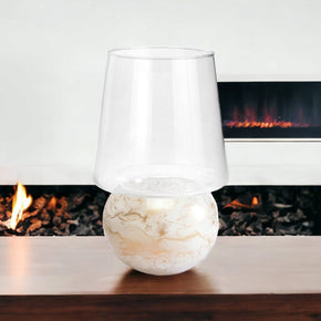 Terroso® Franse Witte Geurkaars - Marmeren Glas - Elegant Ontwerp