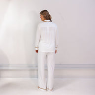 Coco & Cici - TENCEL pyjama-set dames off-white - maat XL