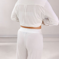 Coco & Cici - TENCEL pyjama-set dames off-white - maat XL