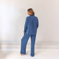 Coco & Cici - TENCEL pyjamaset dames donkerblauw - maat XL