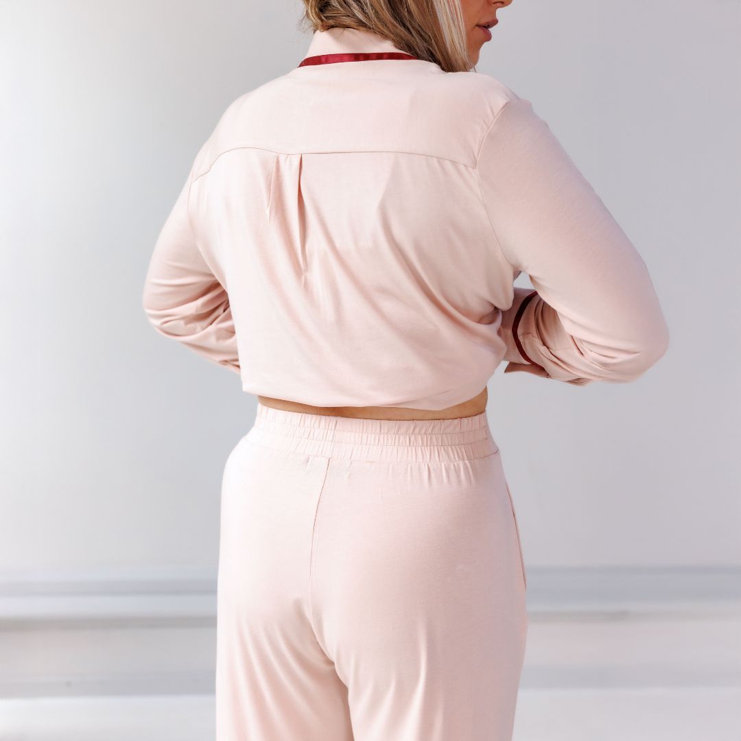 Coco & Cici - TENCEL pyjamaset dames poederperzik - maat L