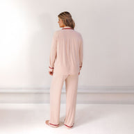 Coco & Cici - TENCEL Pyjamaset Dames Poederperzik - Maat M