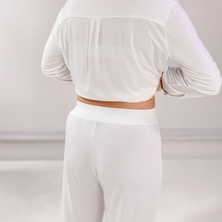 Coco & Cici - TENCEL pyjama set dames off-white - maat S