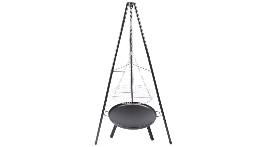 El Paso Barbecue Driepoot Zwart/Zilver