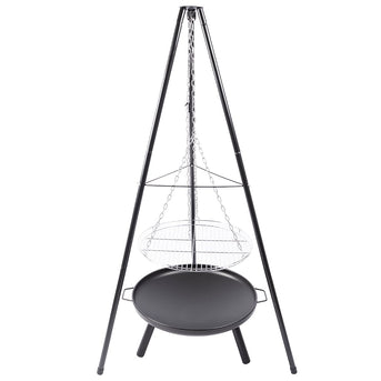 El Paso Barbecue Driepoot Zwart/Zilver