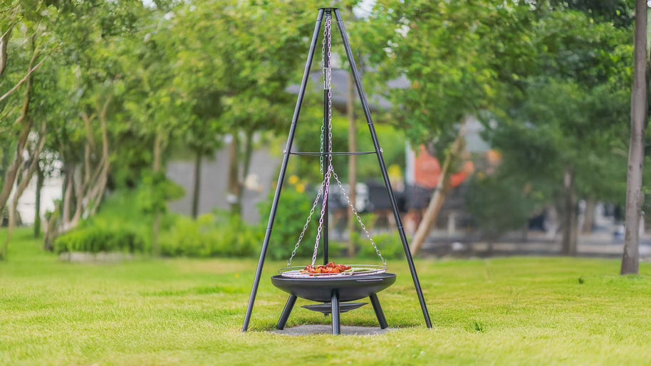 El Paso Barbecue Driepoot Zwart/Zilver