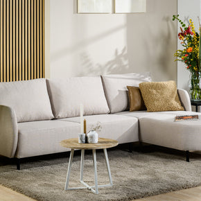 3-zitsbank chaise longue L+R, stof Urban, U460 beige