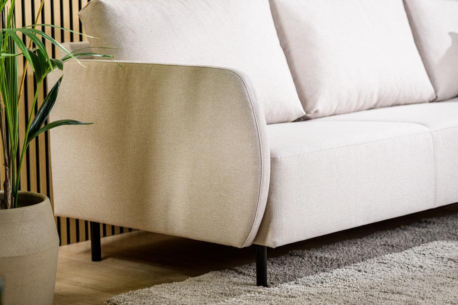 3-zitsbank chaise longue L+R, stof Urban, U460 beige