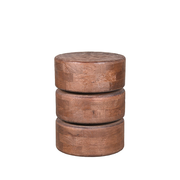 LABEL51 Bijzettafel Milly - Espresso - Mangohout - 35 cm